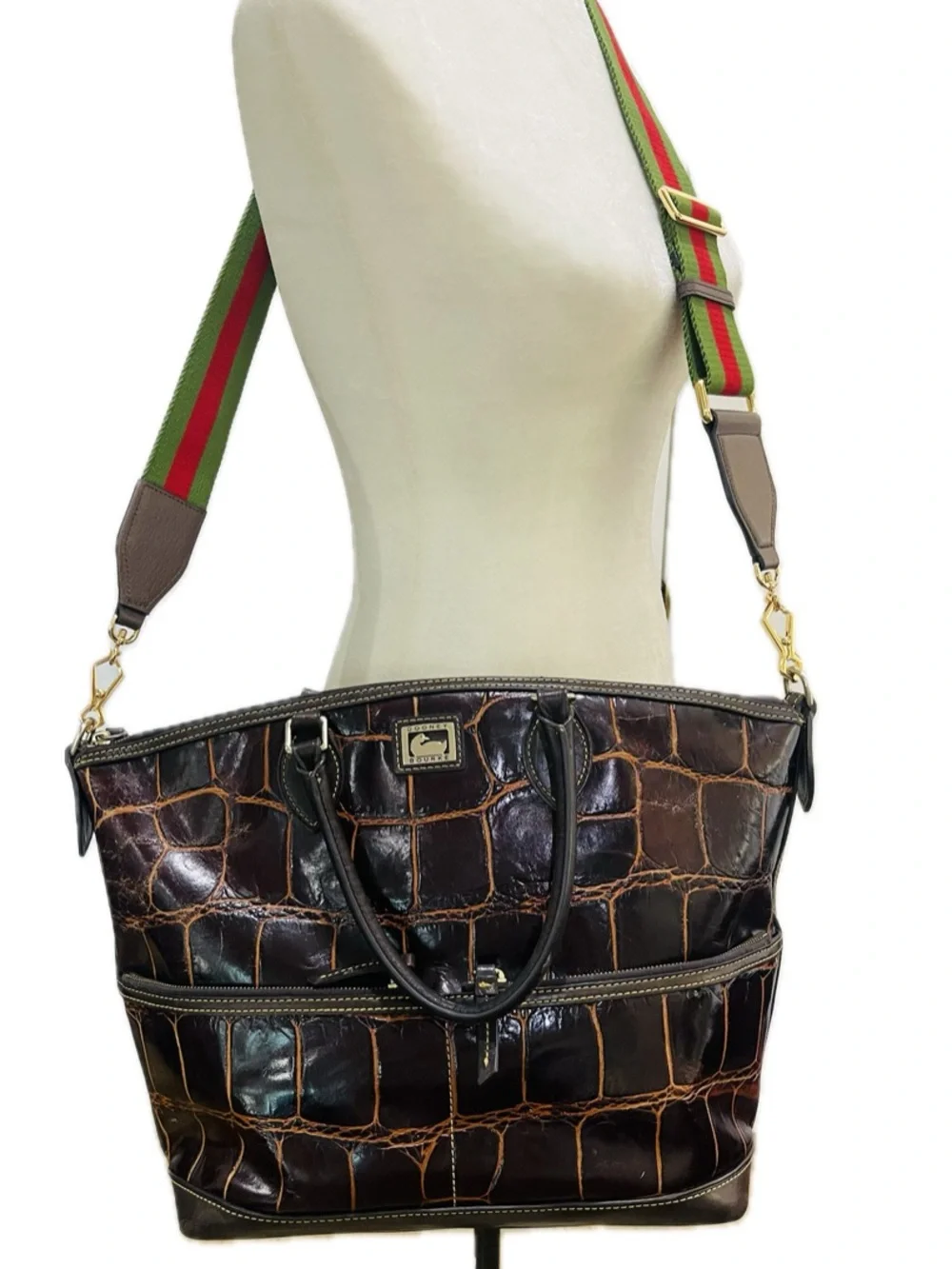 Dooney & Bourke Women's Croc-Embossed Dillen Leather Tote Bag